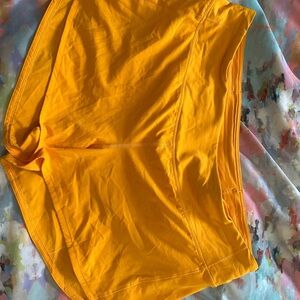Lululemon athletica speed up hr high rise  Shorts 4 inch inseam EUC 14 orange 🍊